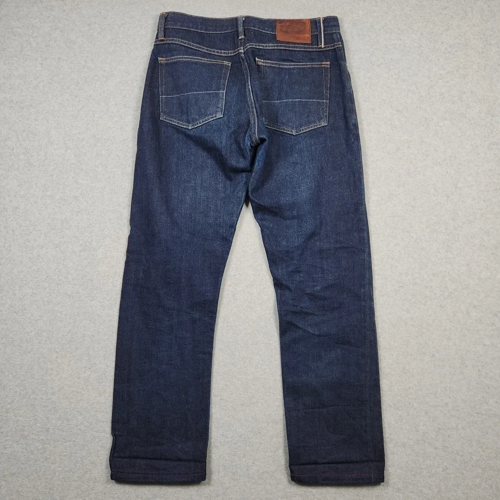 Gustin Selvedge Jeans 32x30 Blue Dark Wash Indigo Red Line Slim Fit Made In USA
